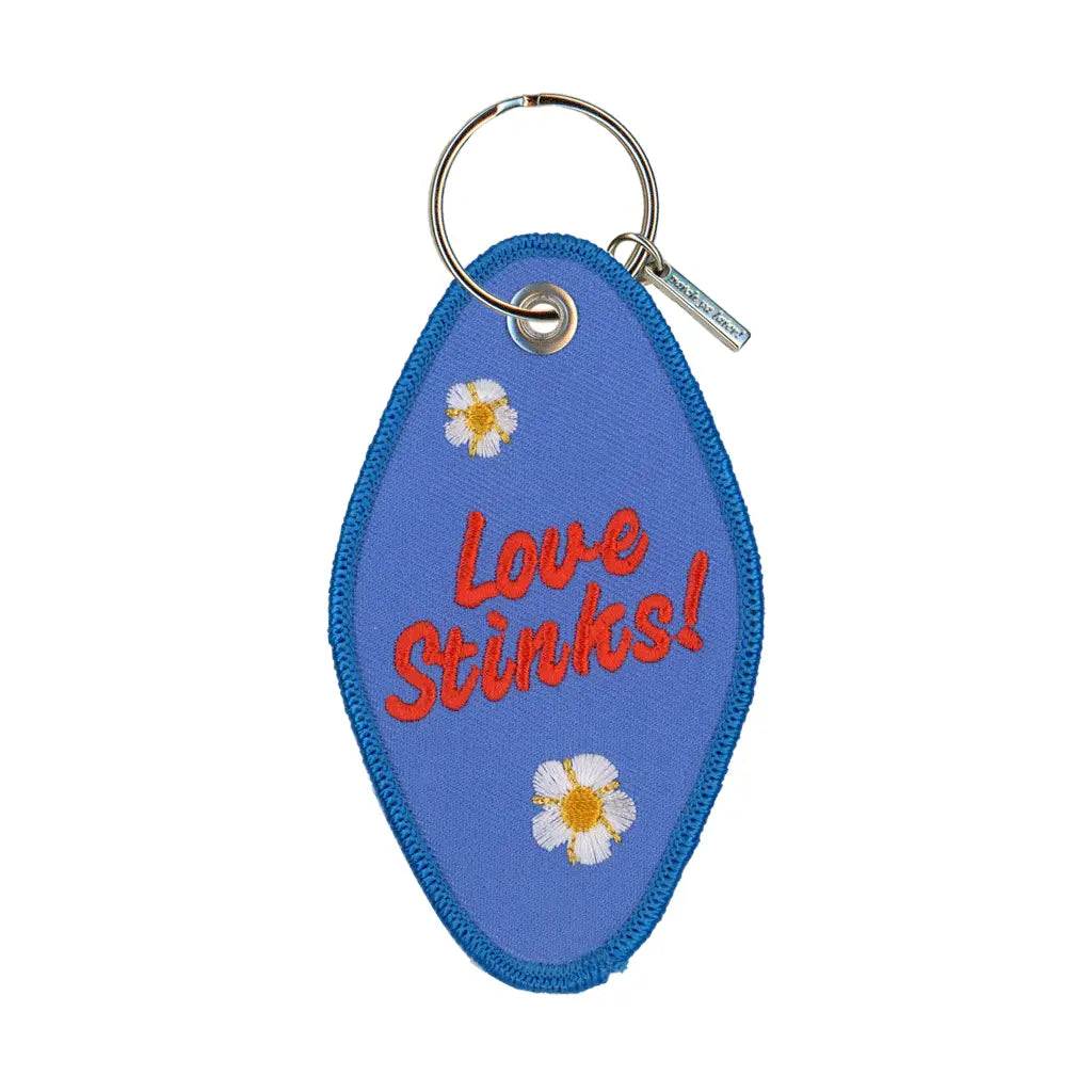 Skunk Embroidered Keychain