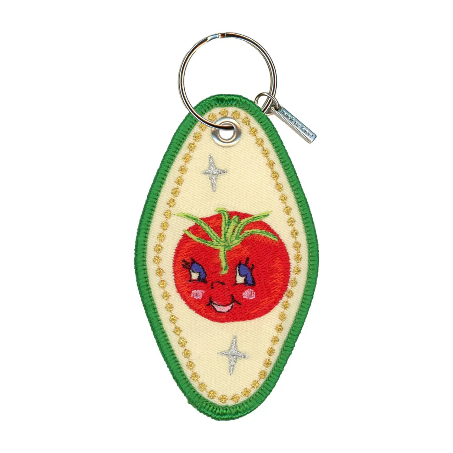 Tomato Embroidered Keychain