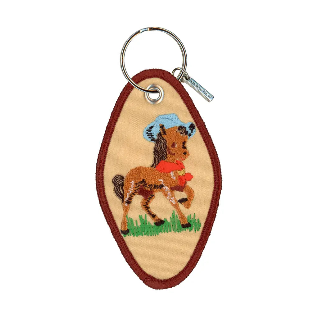 Horse Embroidered Keychain