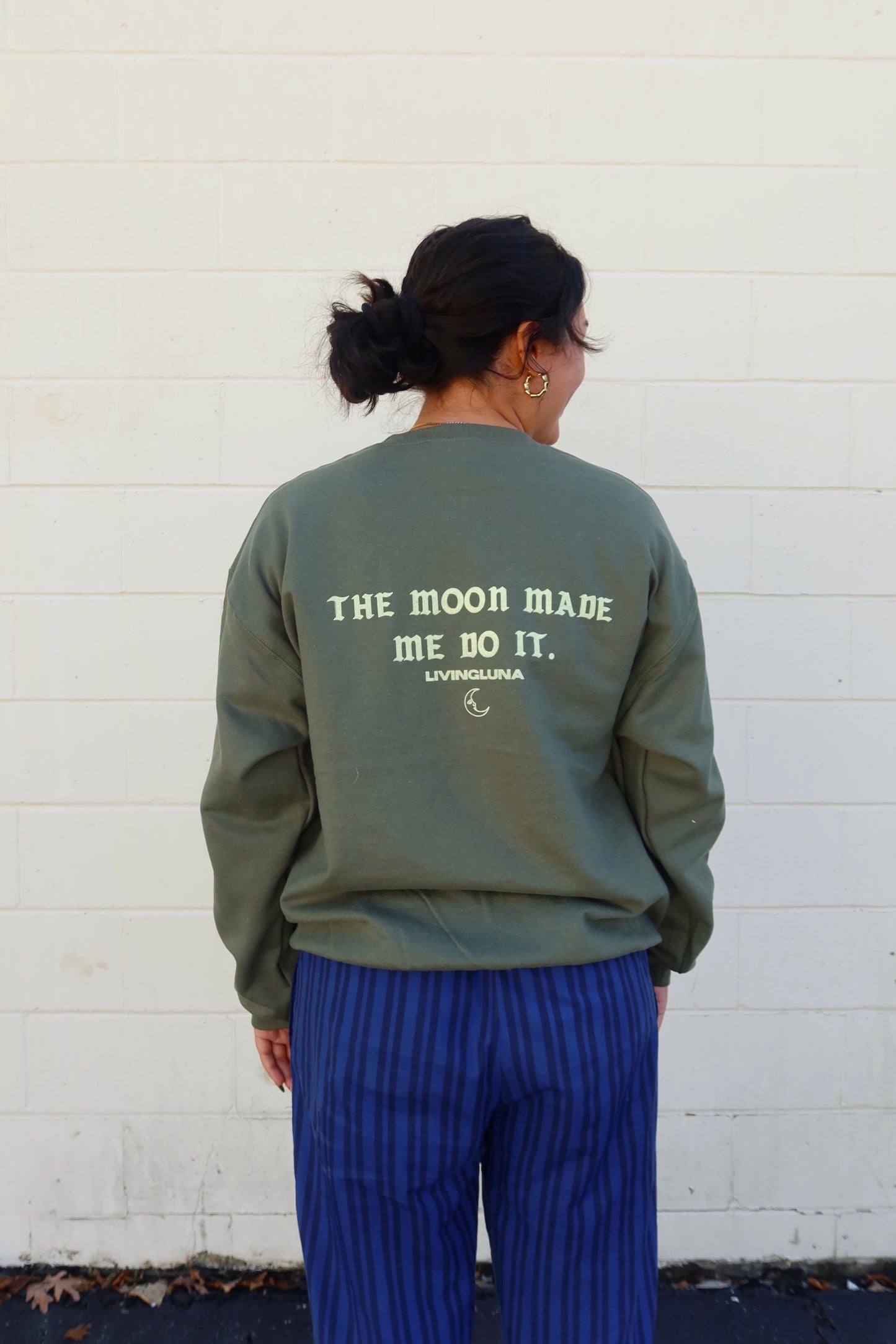 Moon Magic Crewneck in Moss