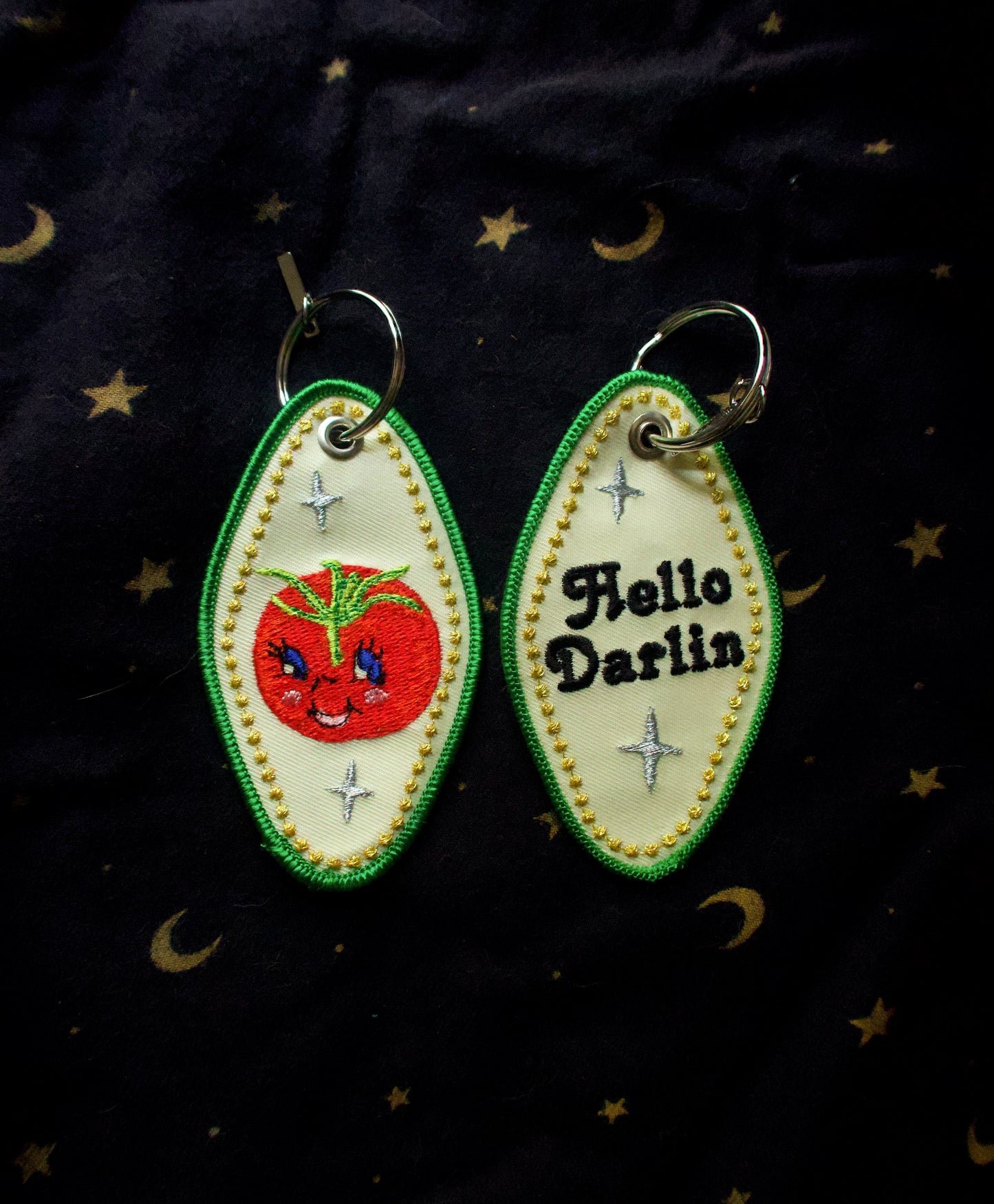 Tomato Embroidered Keychain
