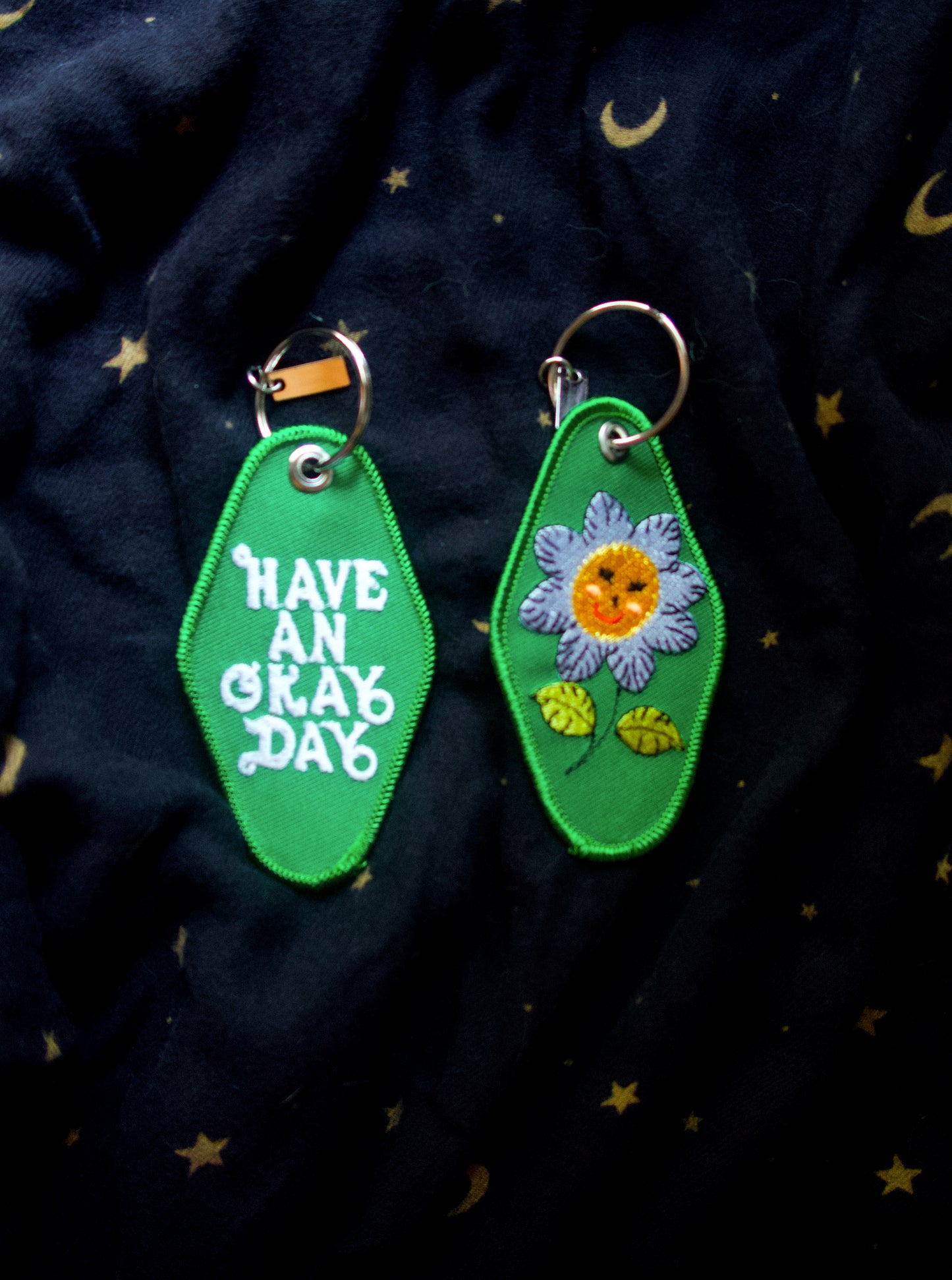 Daisy Patch Keychain