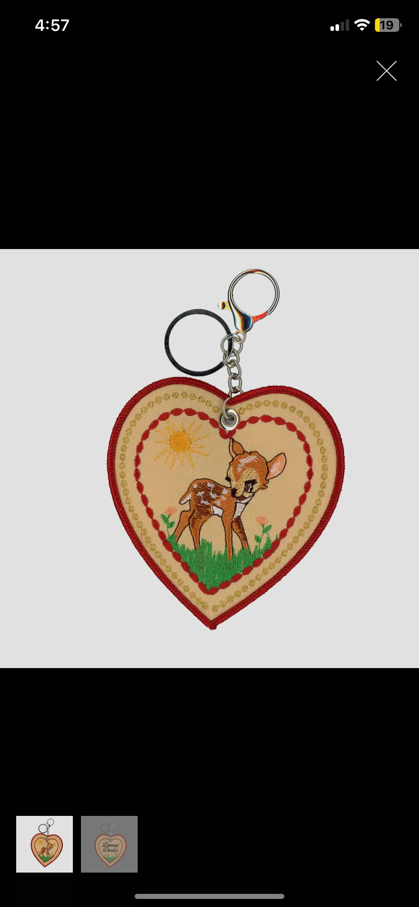 Deer Patch Keychain