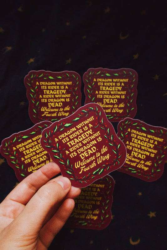 Fourth Wing Prophecy Sticker