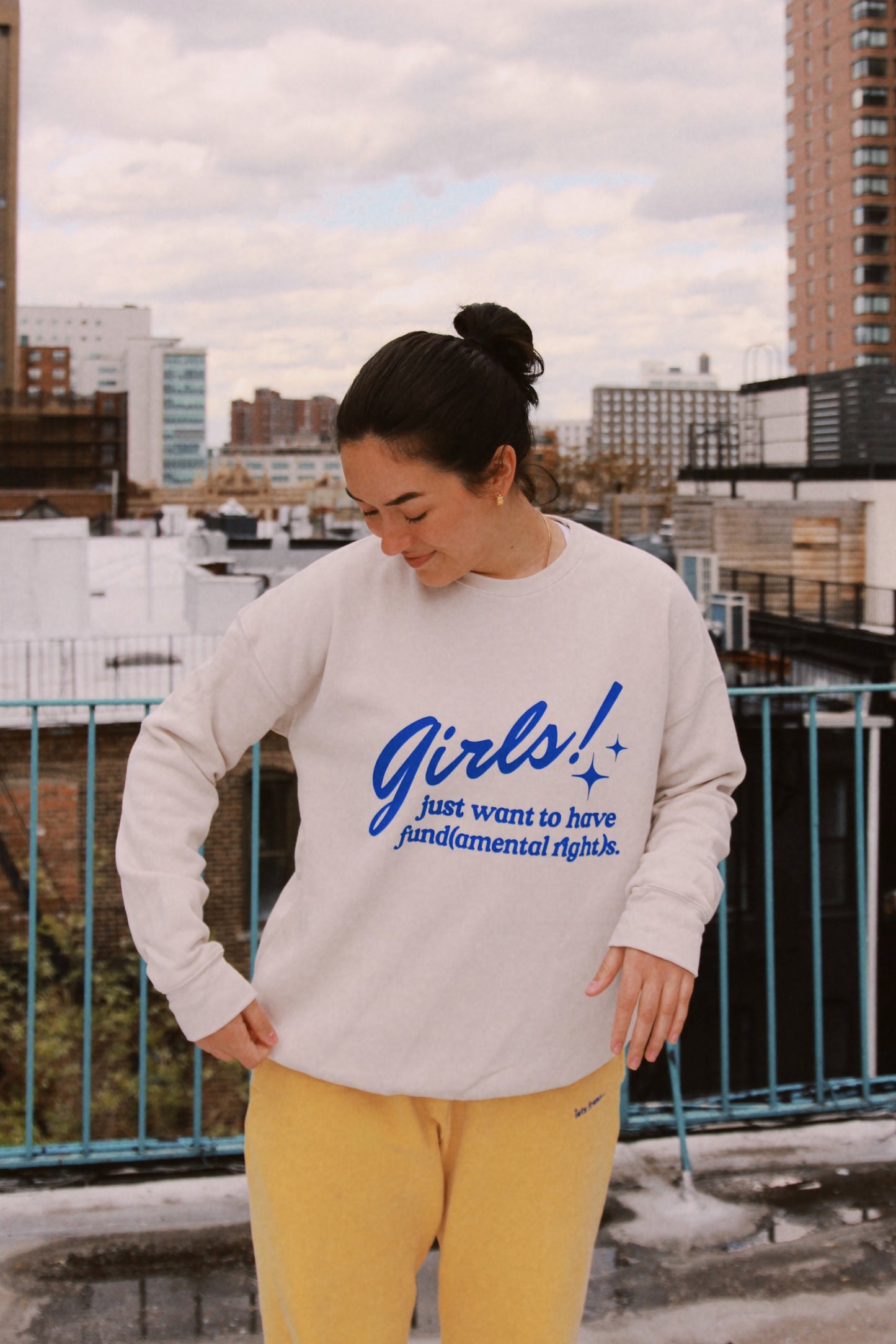 GJWHF Lightweight Crewneck in Cream