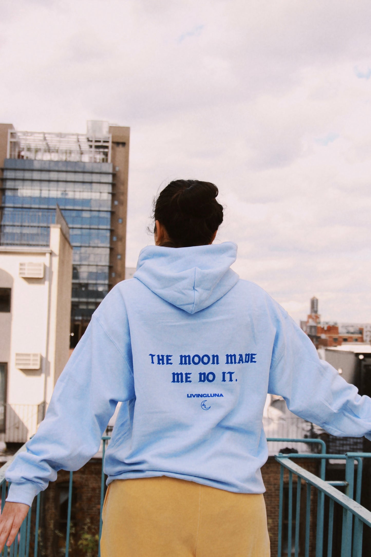 Moon Magic Hoodie in Baby Blue