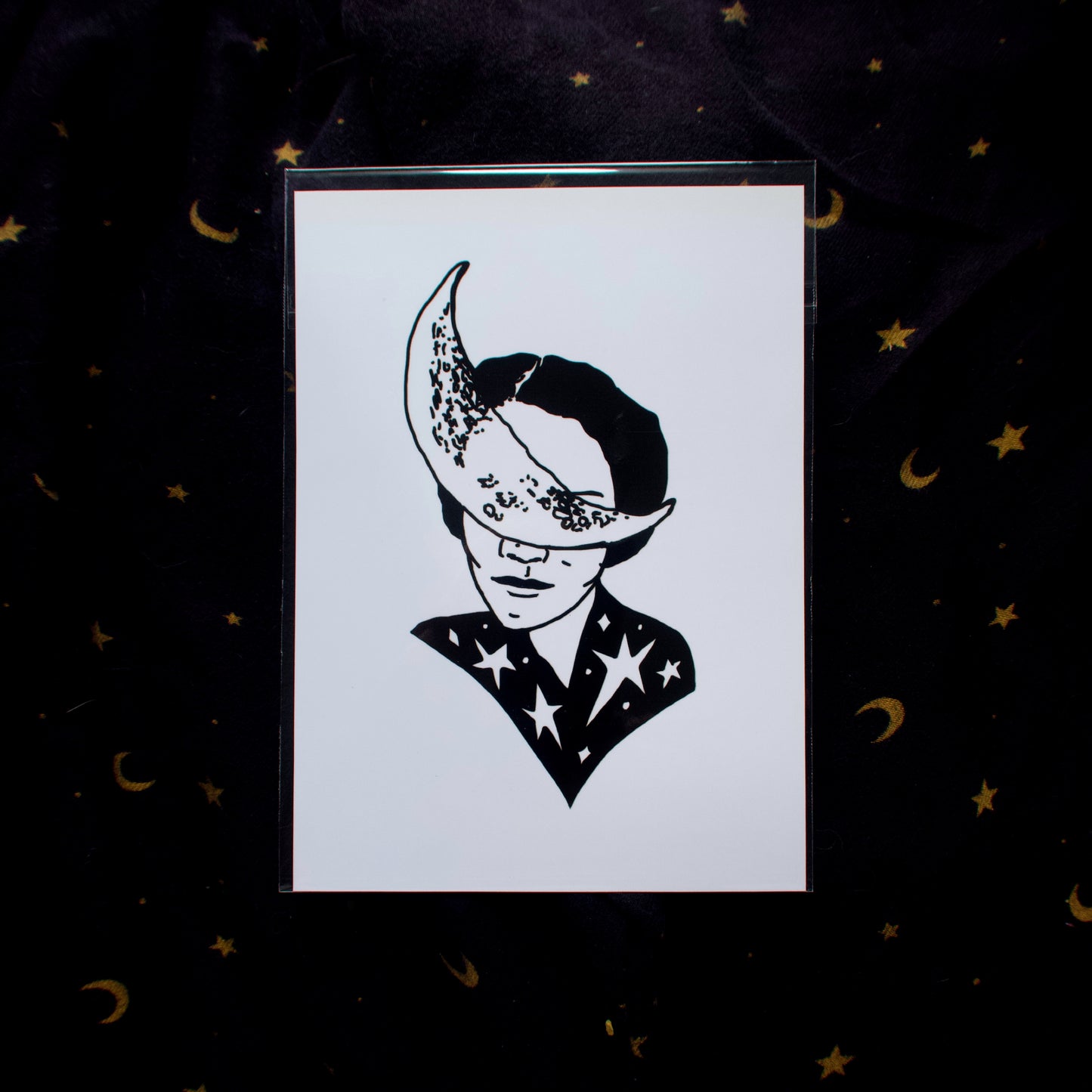 Moon Face Mini Print
