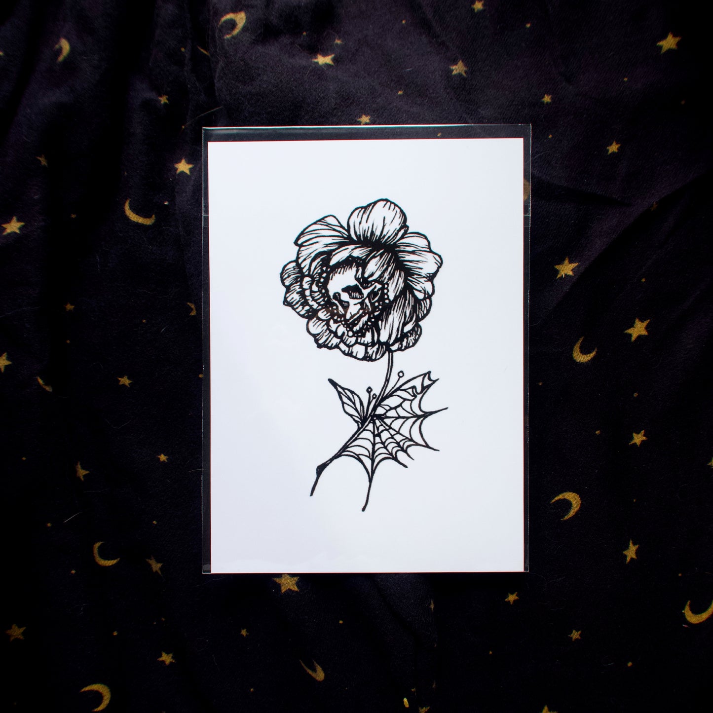 Skeleton Flower Mini Print