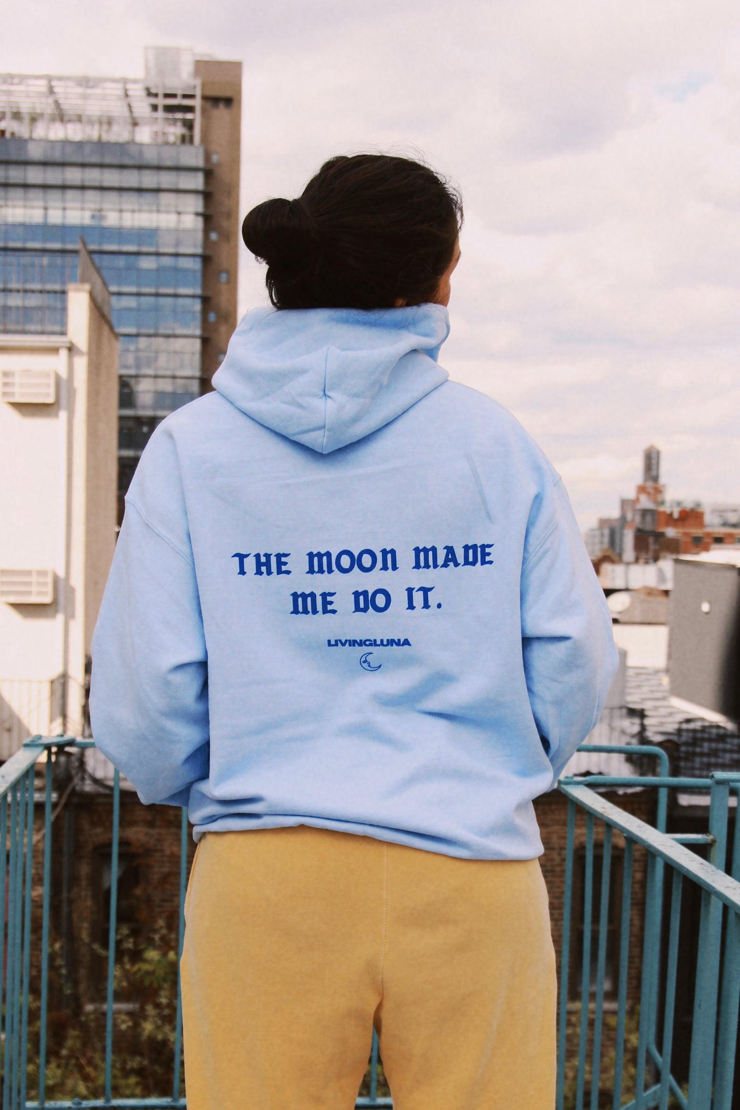 Moon Magic Hoodie in Baby Blue