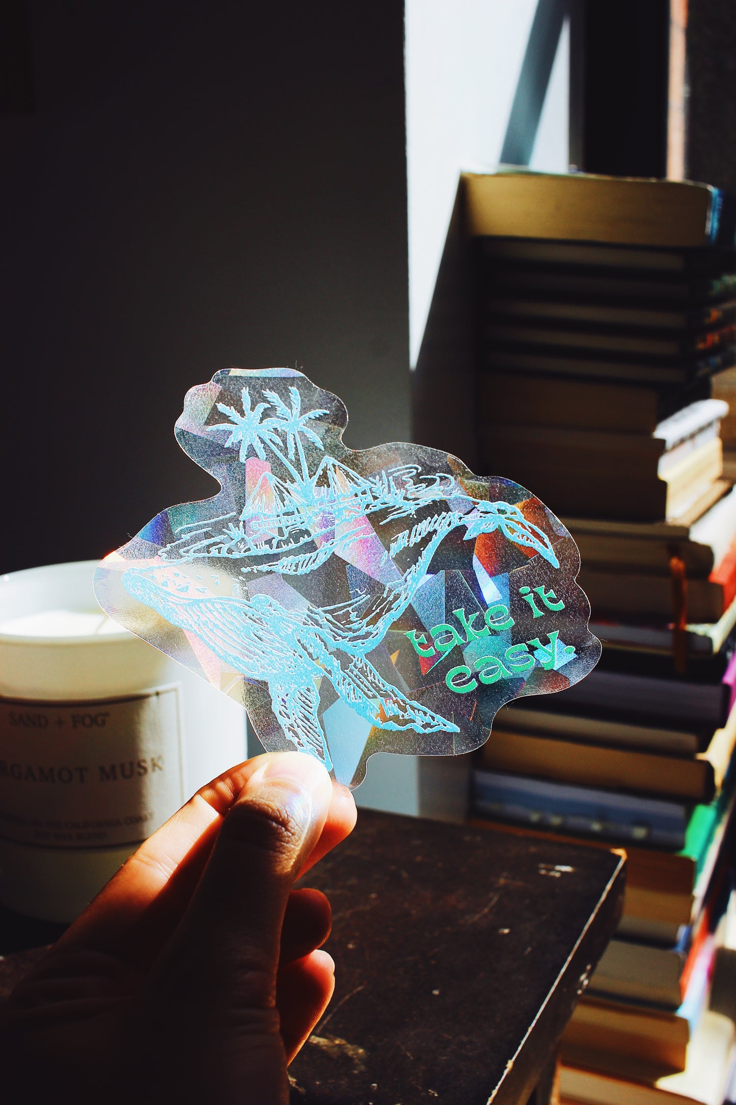 Whale Island Suncatcher Window Decal / Rainbow Maker