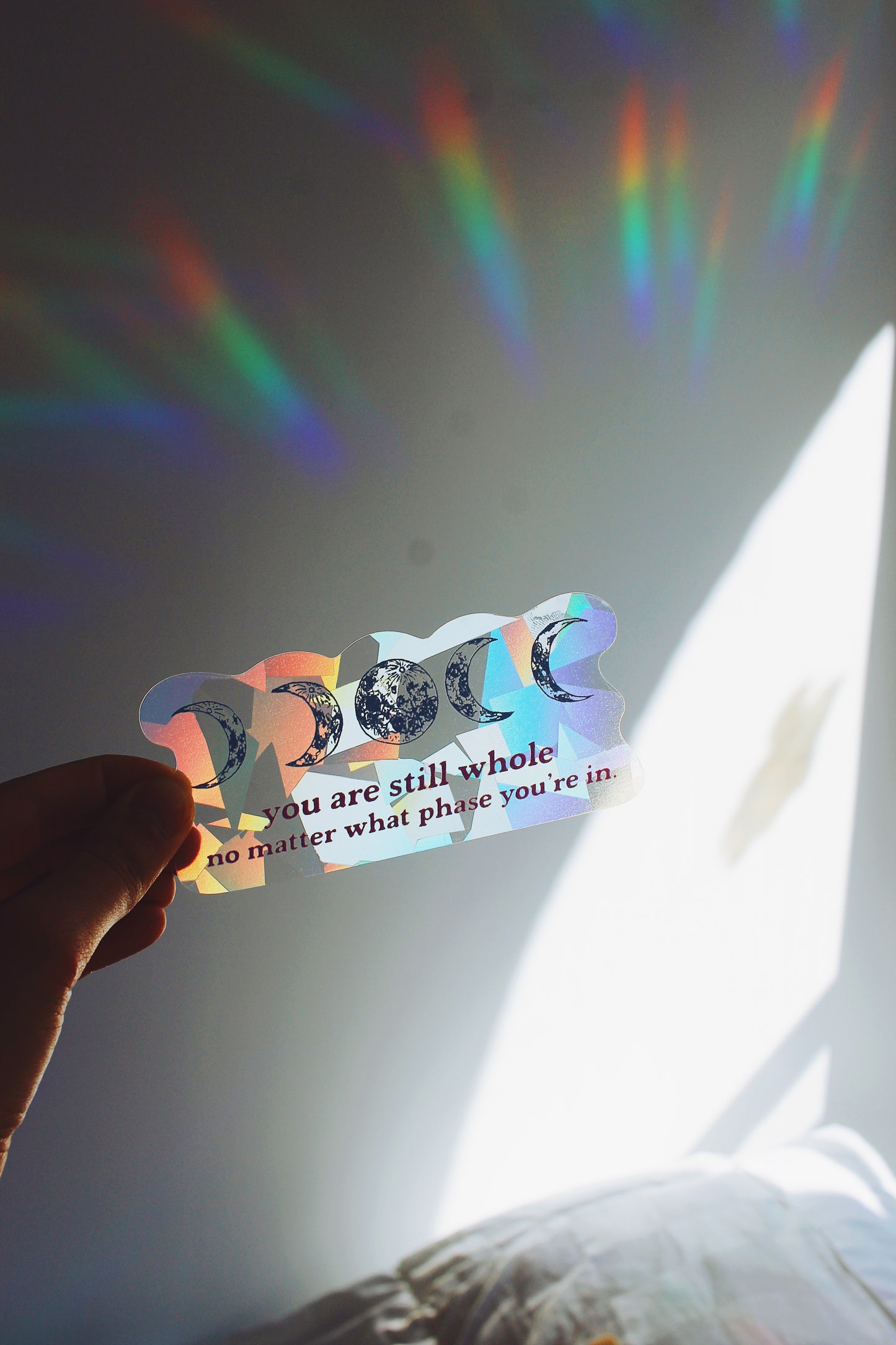 Moon Phases Suncatcher Window Decal / Rainbow Maker