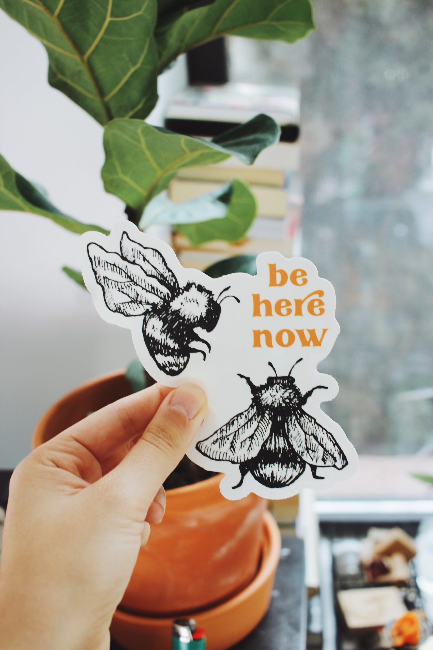 Be Here Now Suncatcher Window Decal / Rainbow Maker