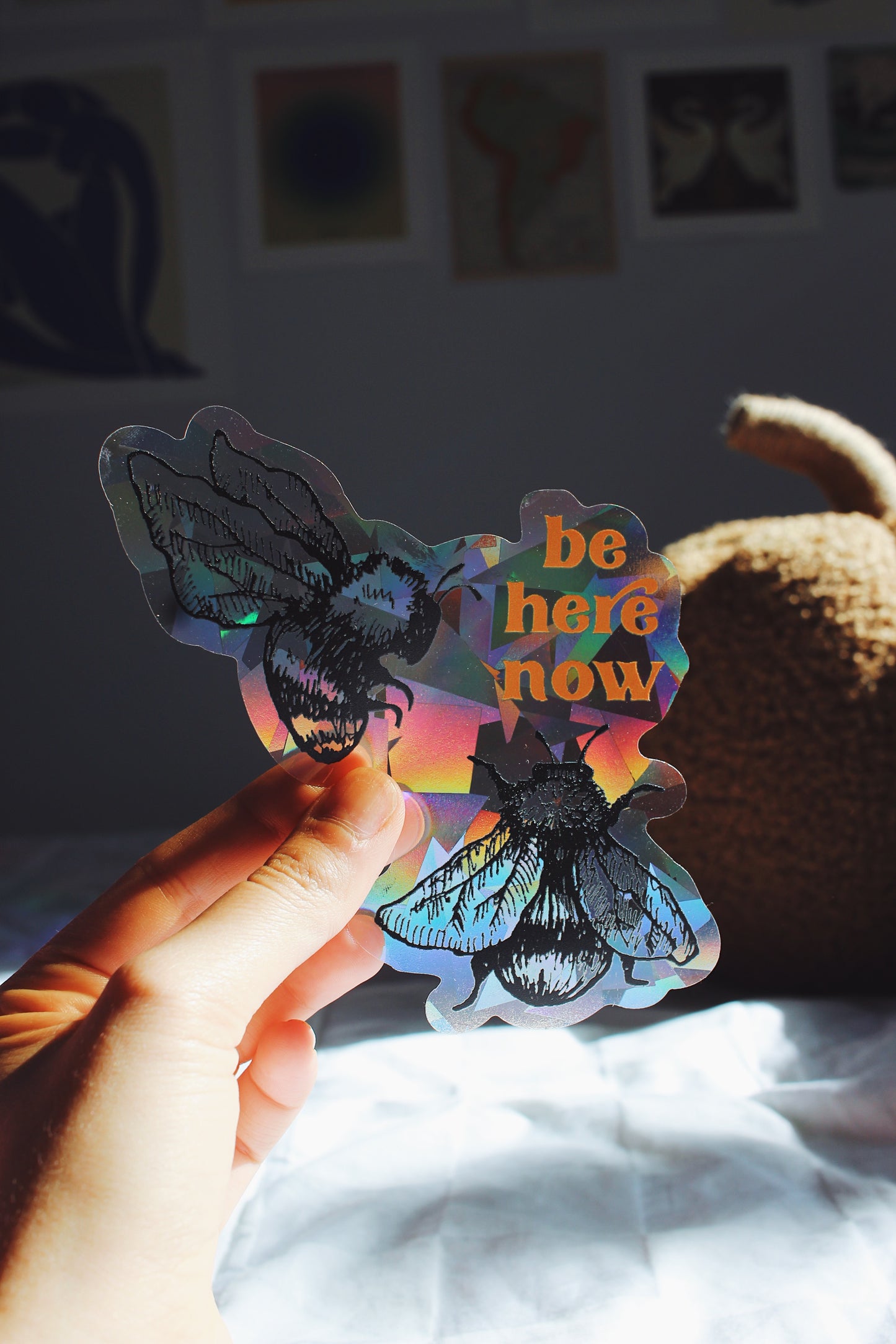 Be Here Now Suncatcher Window Decal / Rainbow Maker