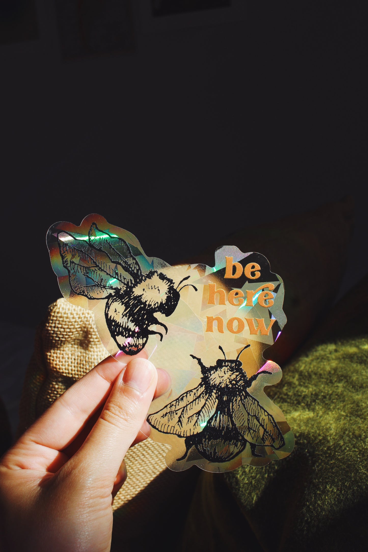 Be Here Now Suncatcher Window Decal / Rainbow Maker