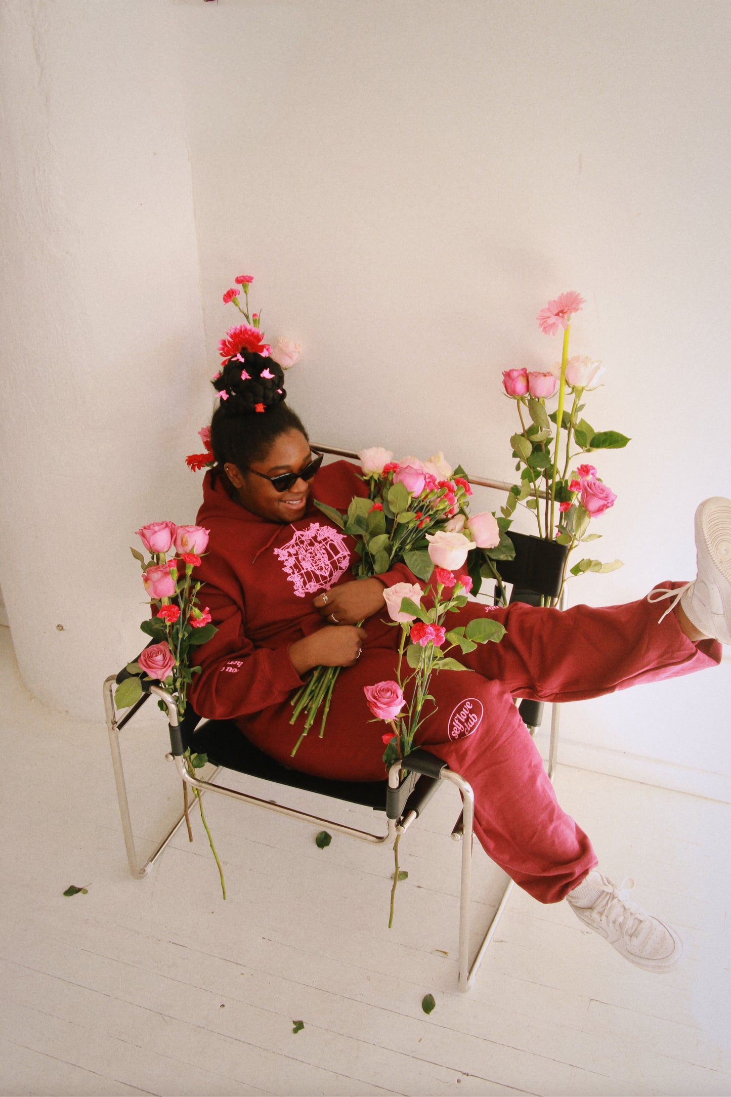 Self Love Hoodie in Maroon