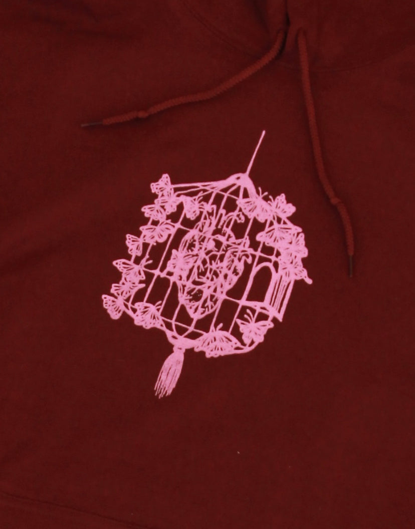 Self Love Hoodie in Maroon