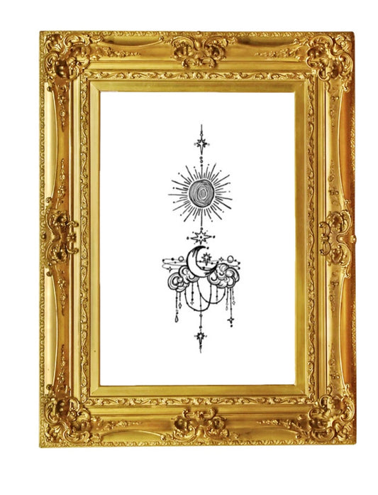 Boho Sun Moon Print