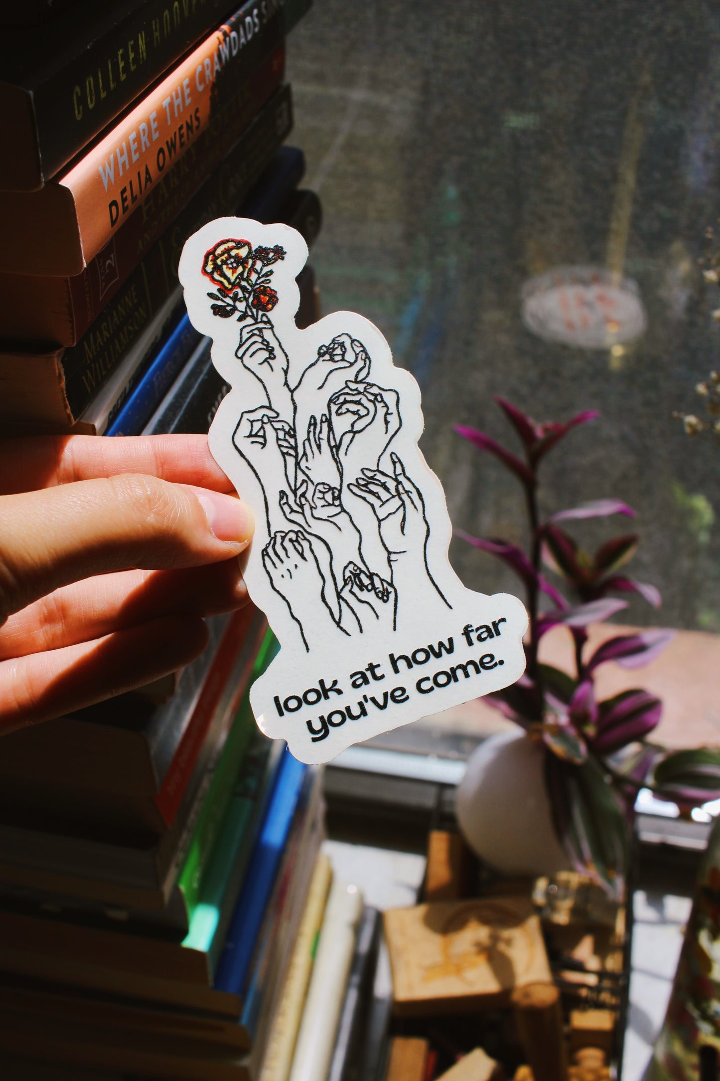 Look At How Far You've Come Suncatcher Window Decal / Rainbow Maker