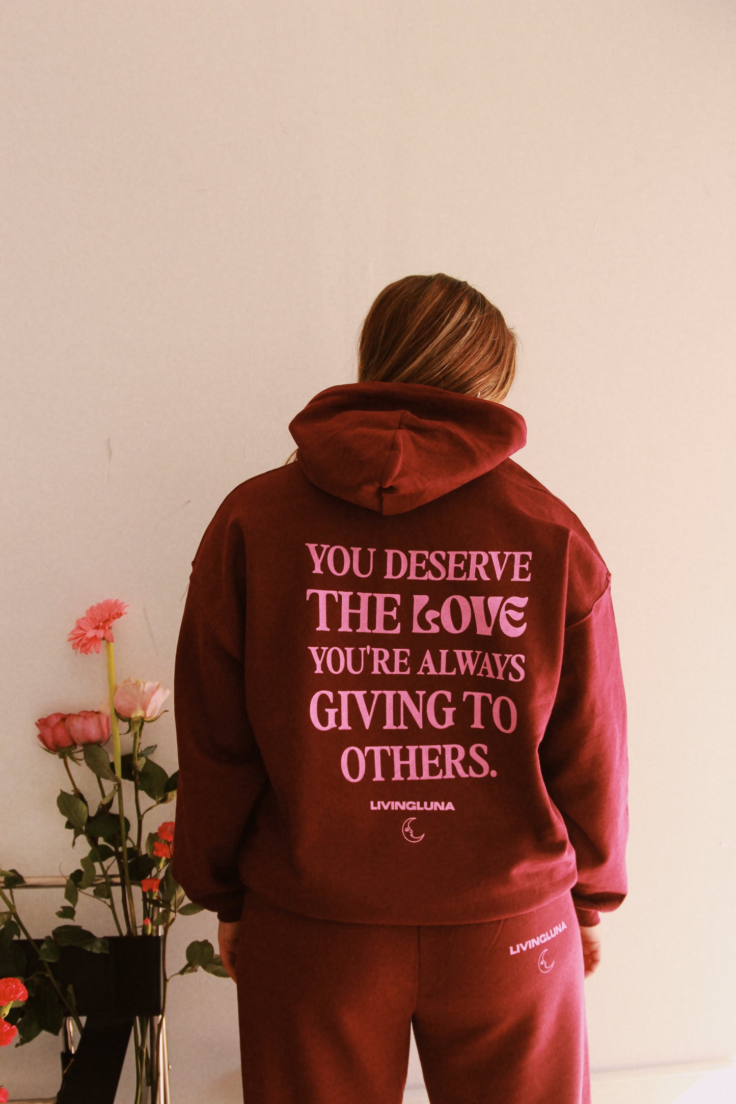 Self Love Hoodie in Maroon
