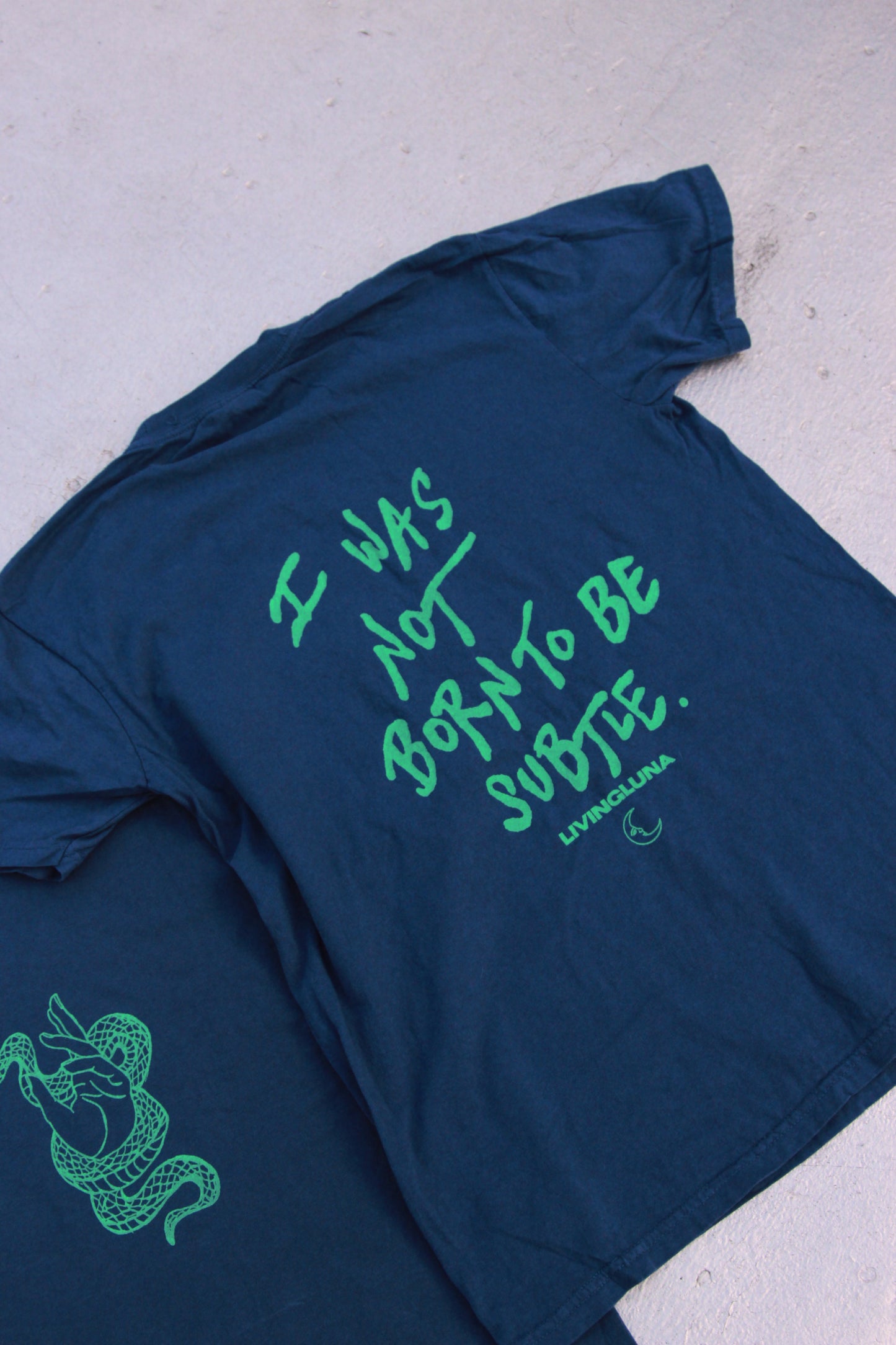 Not Born to be Subtle Shirt in Indigo