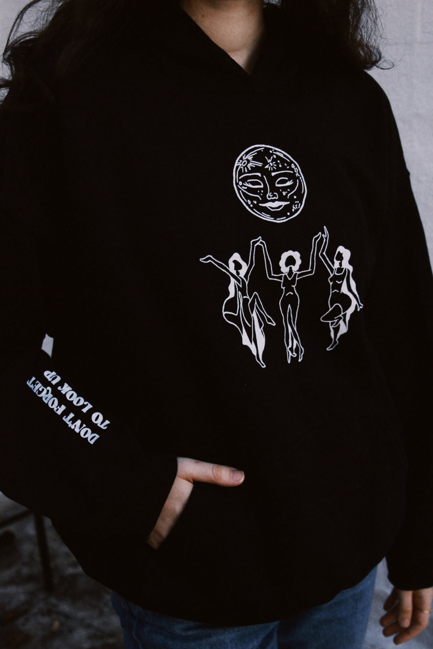 Moon Magic Hoodie in Black