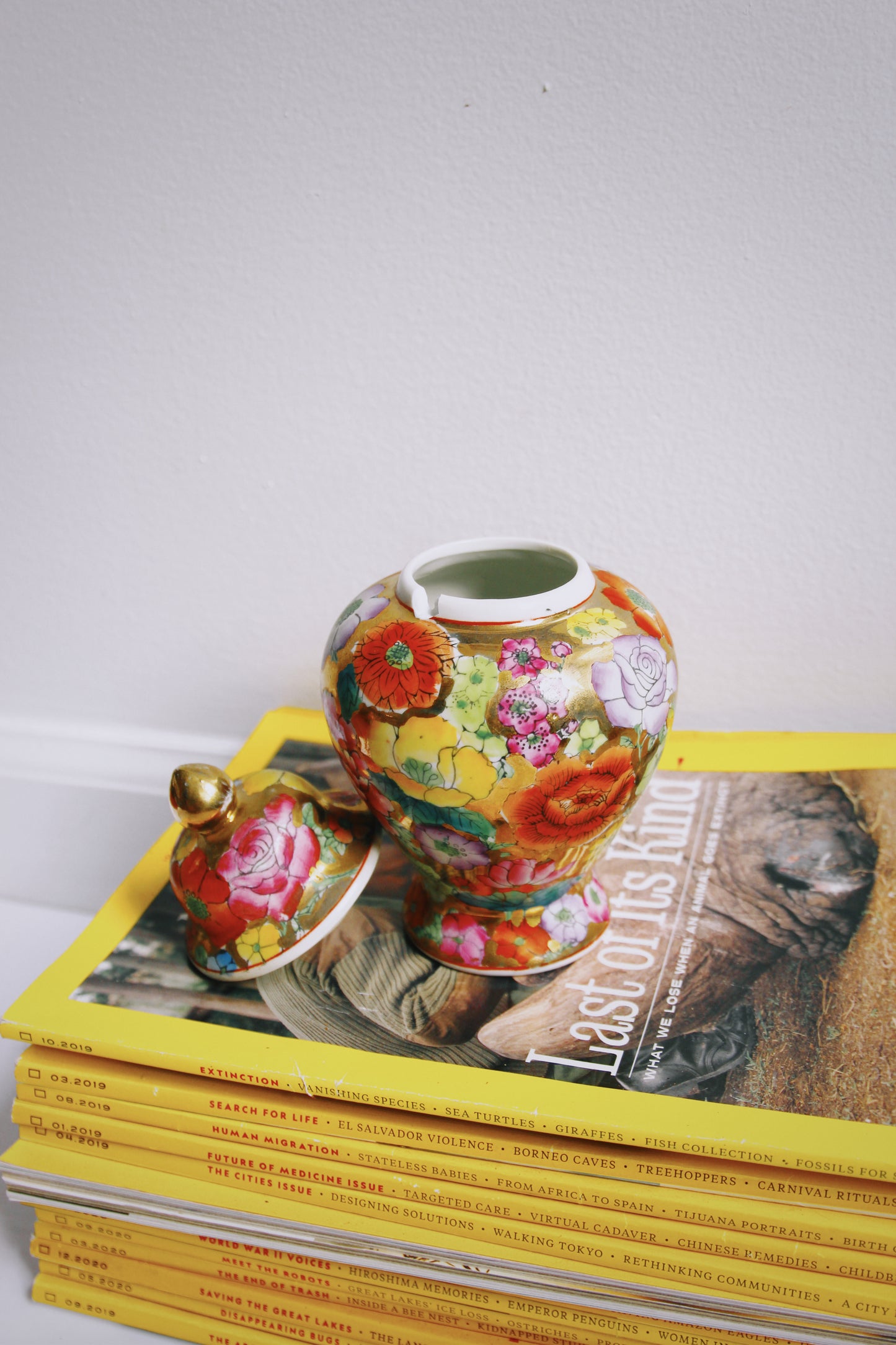 Small Floral Porcelain Jar
