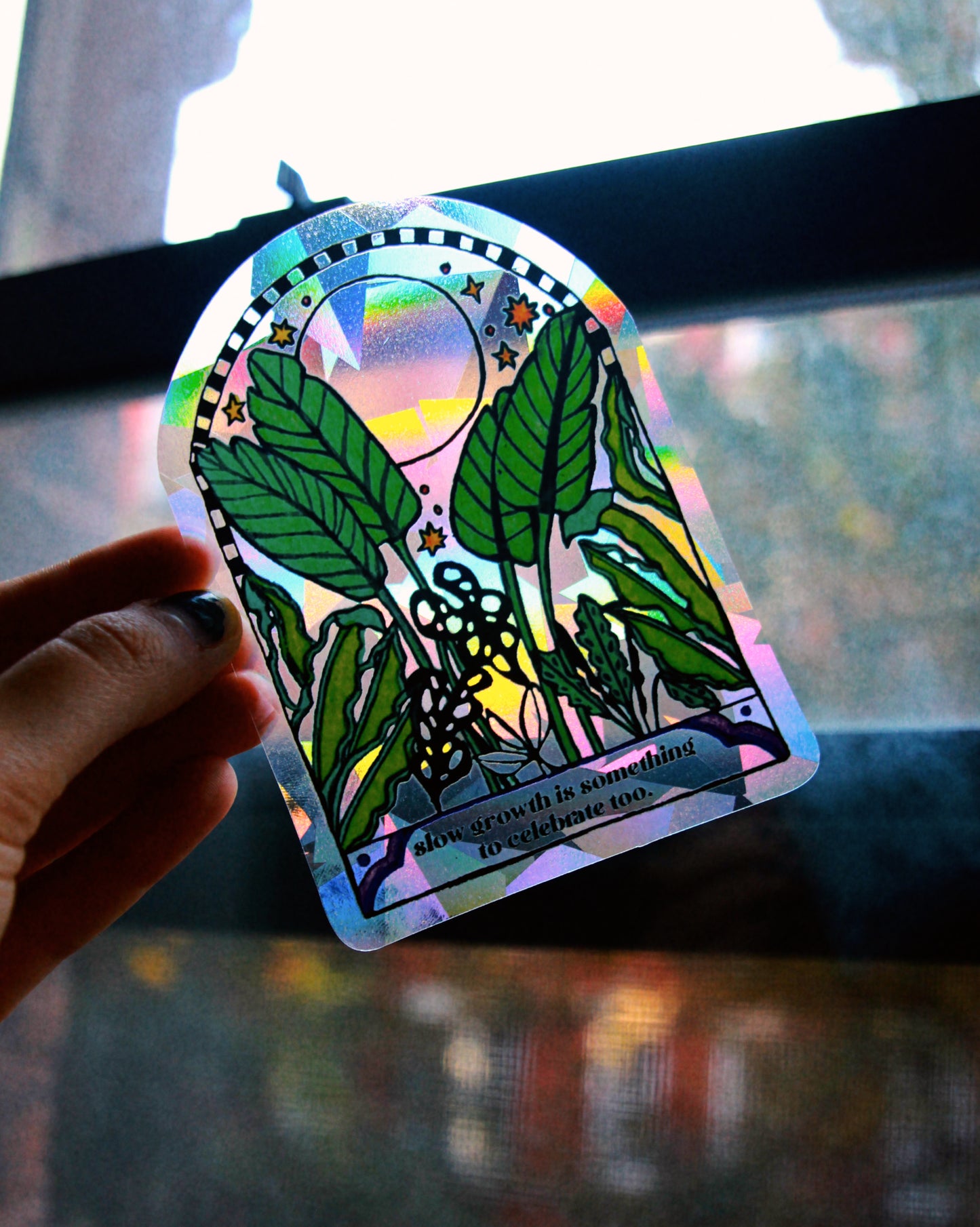 Plant Moon Suncatcher Decal