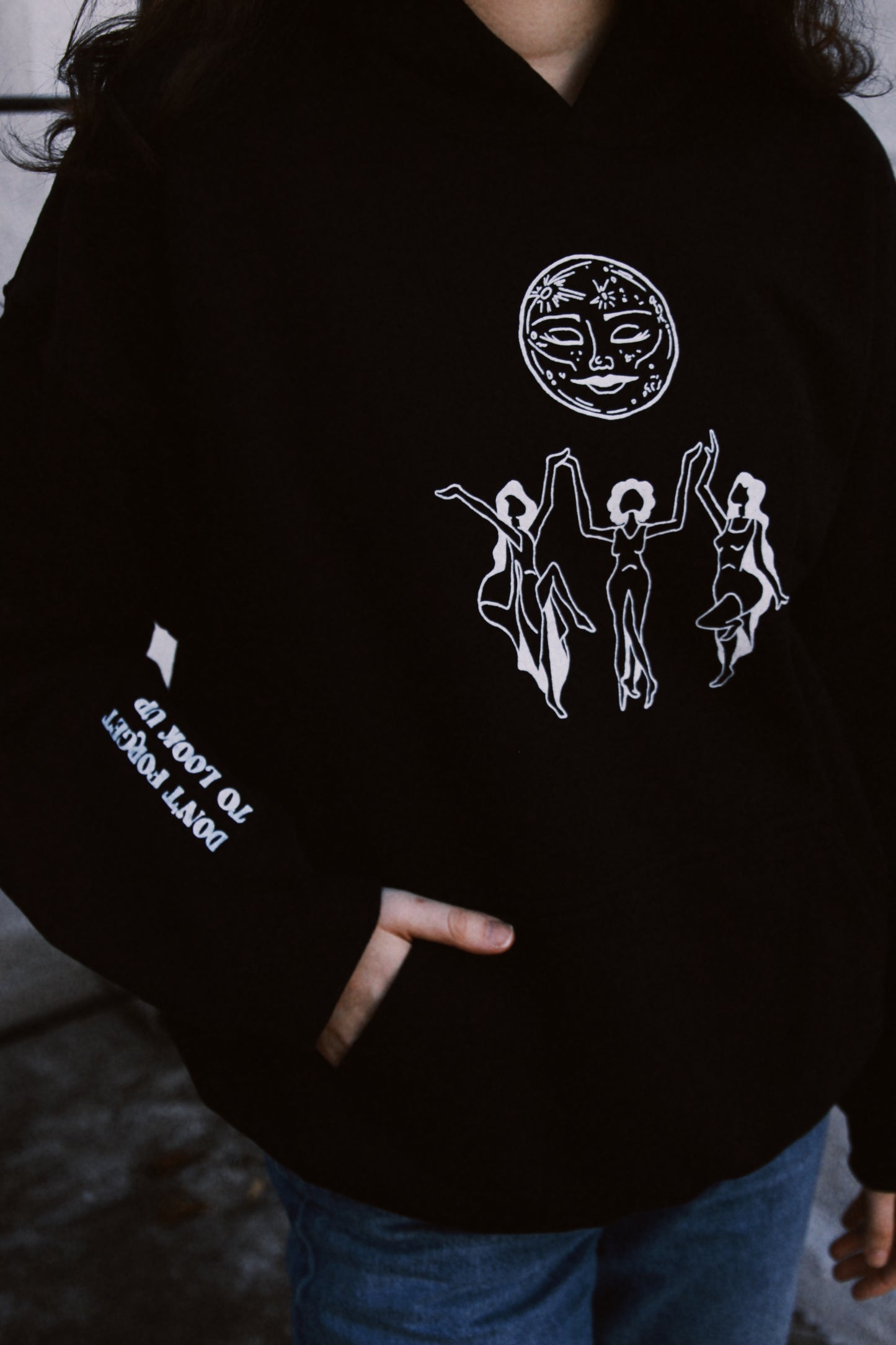 Moon Magic Hoodie in Black
