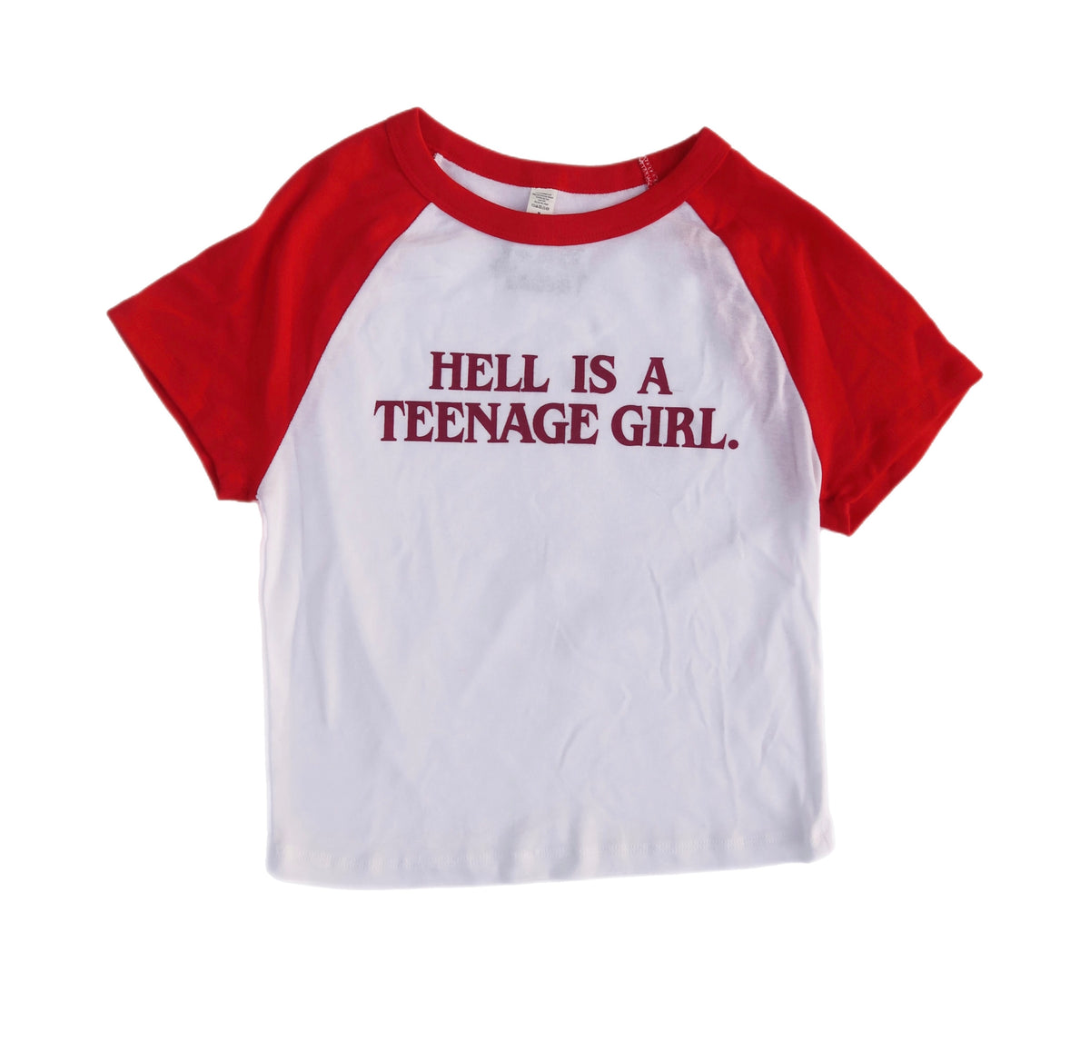 Jennifers Body Baby Tee in Red and white *MADE TO ORDER*
