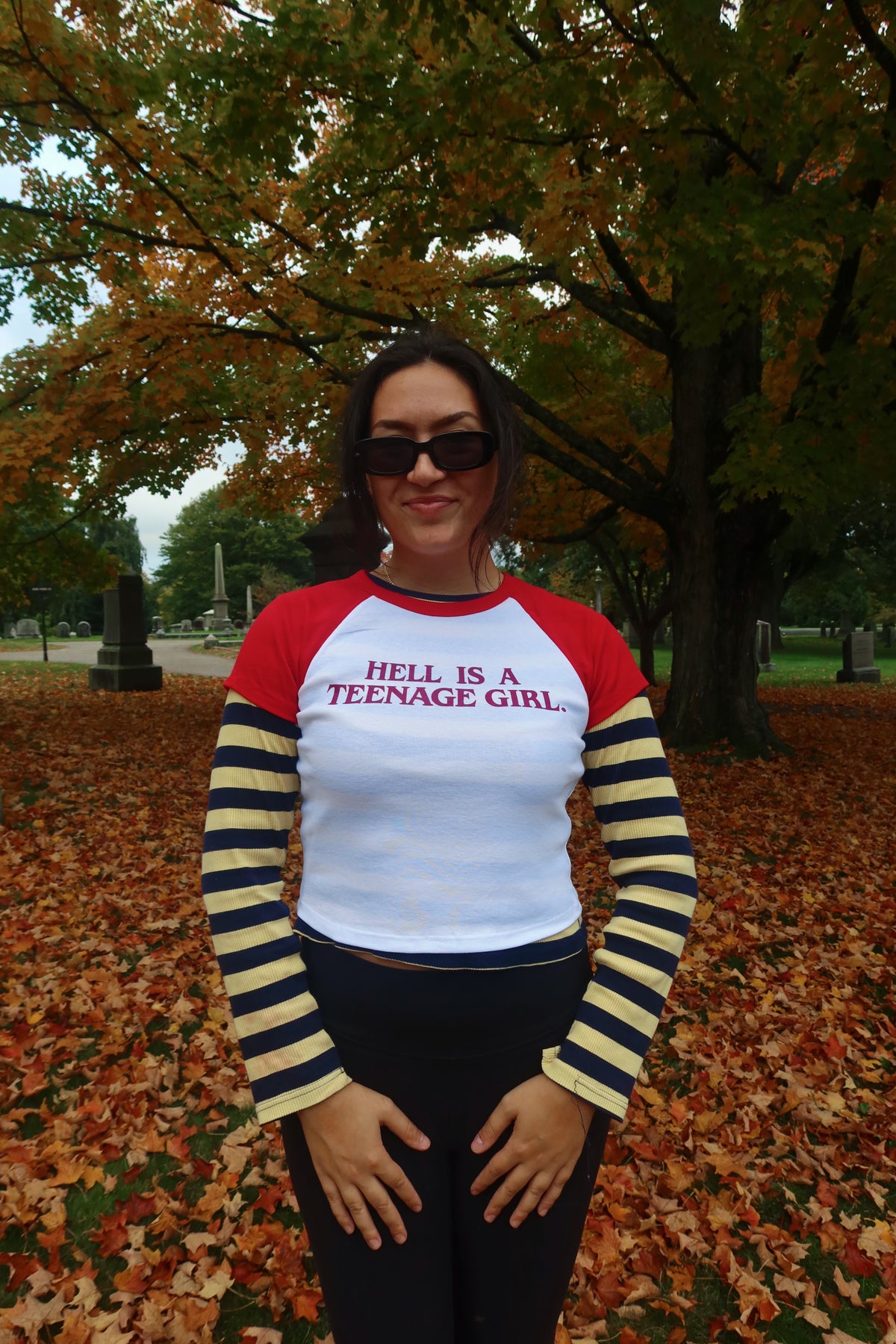 Jennifers Body Baby Tee in Red and white *MADE TO ORDER*