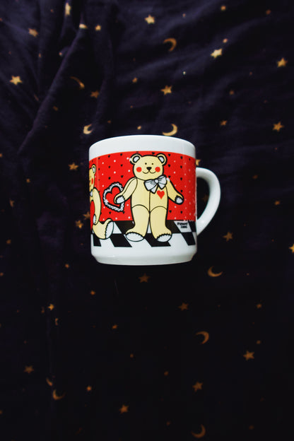 Checkered Valentine Bear Mug