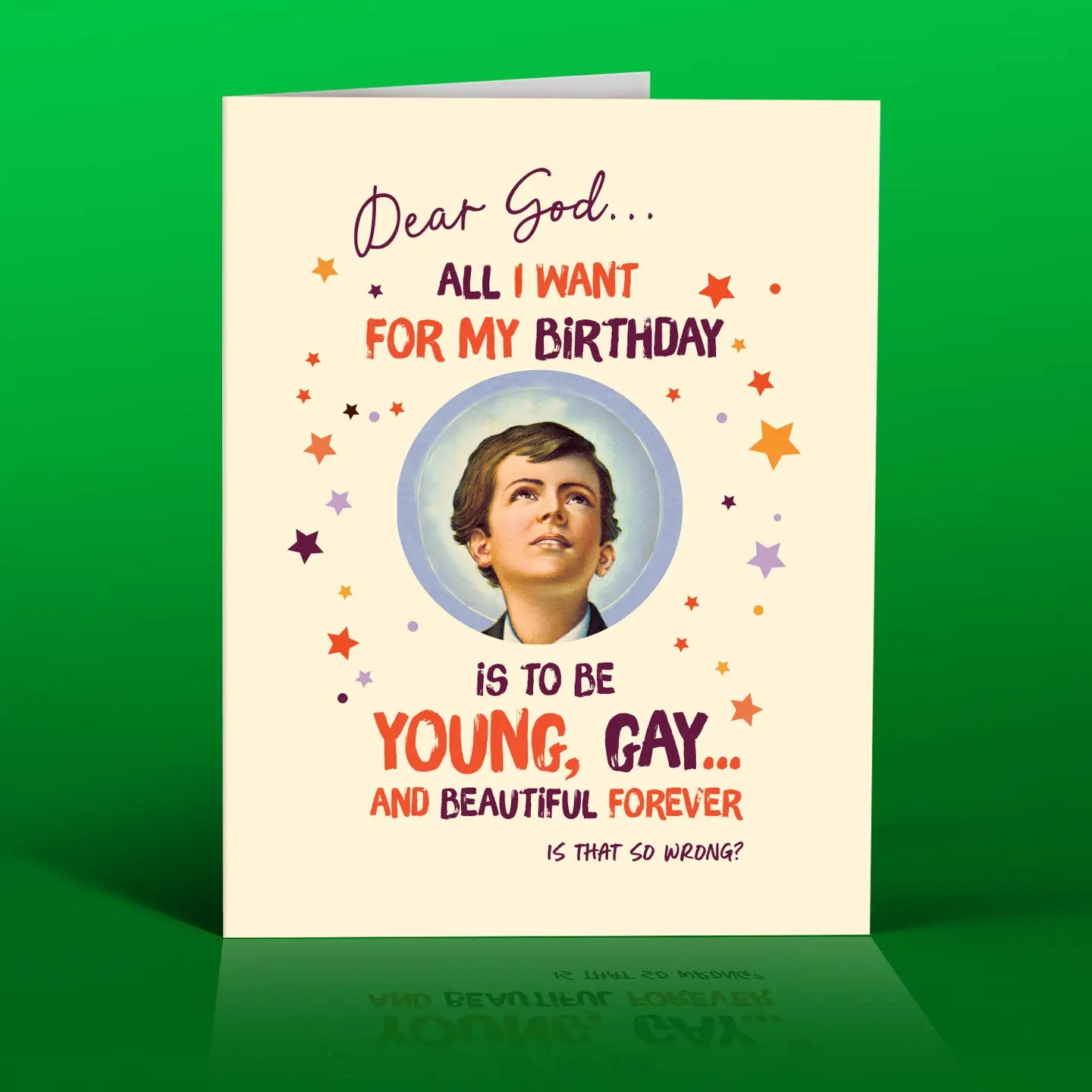 Young and Gay Forever Birthday Card