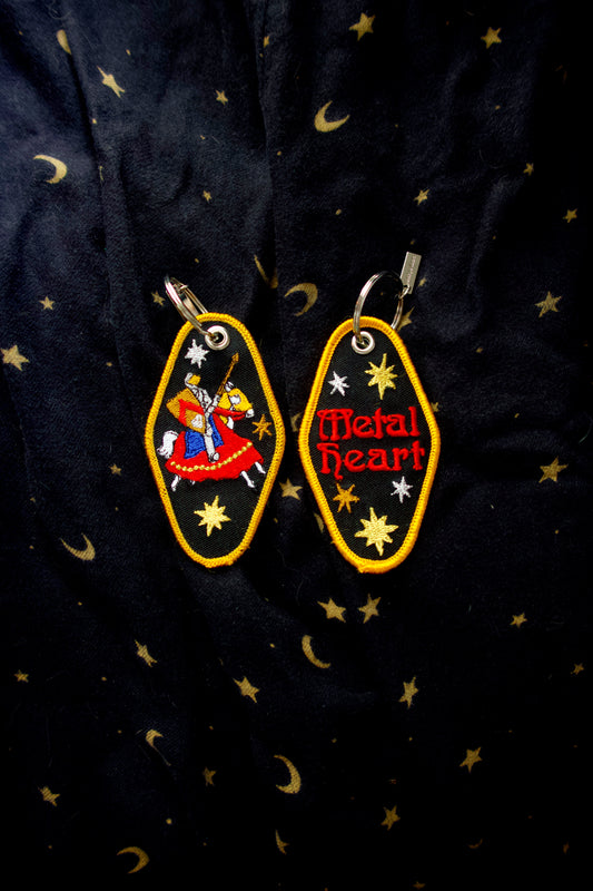 Metal Heart Patch Keychain