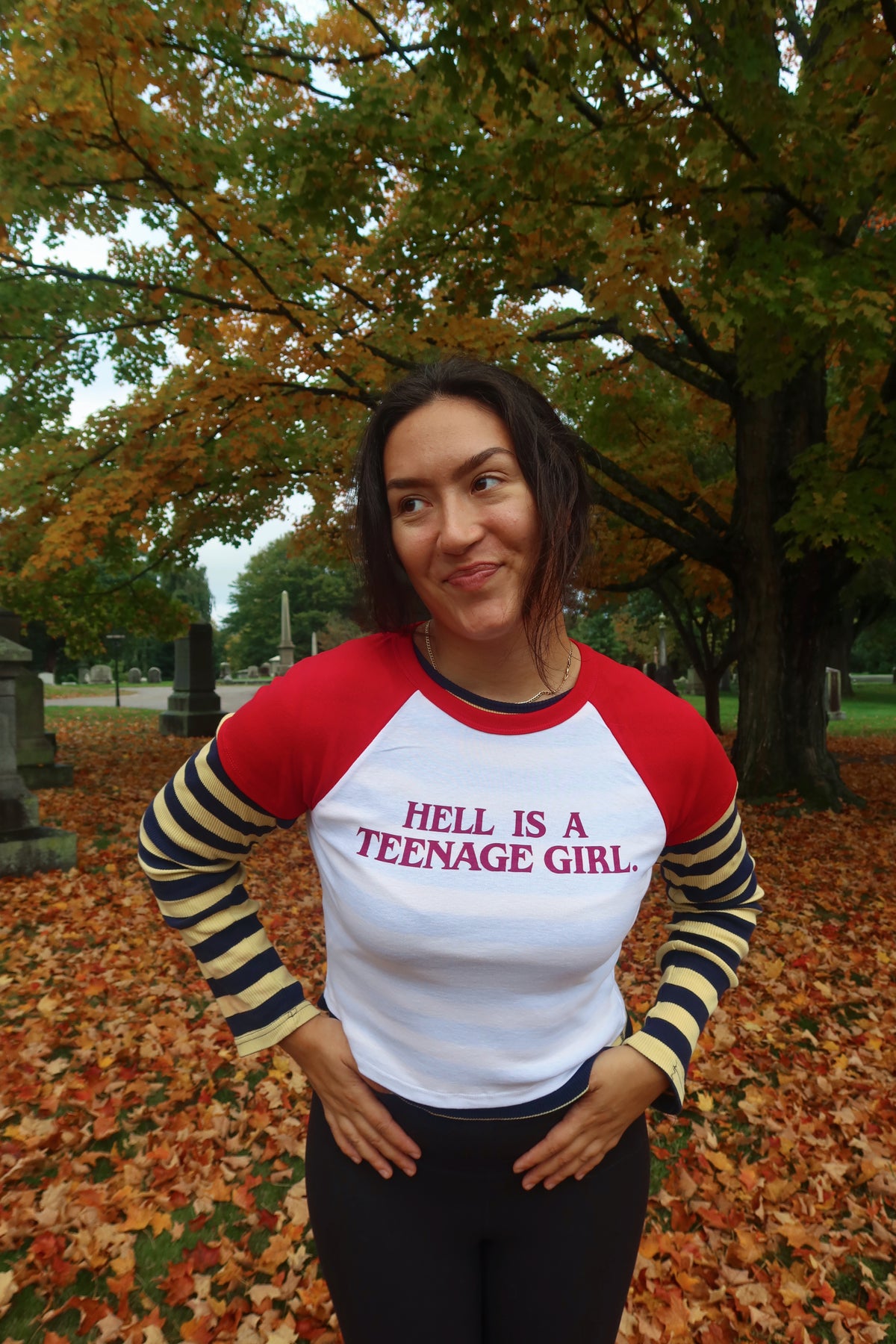 Jennifers Body Baby Tee in Red and white *MADE TO ORDER*