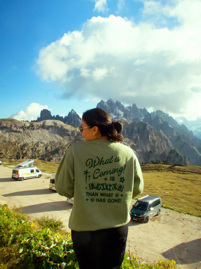 The Lucky Crewneck in Olive