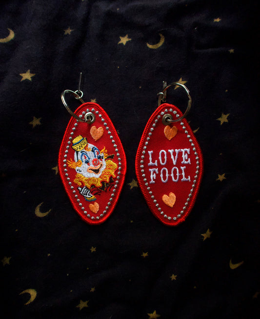 Clown Embroidered Keychain