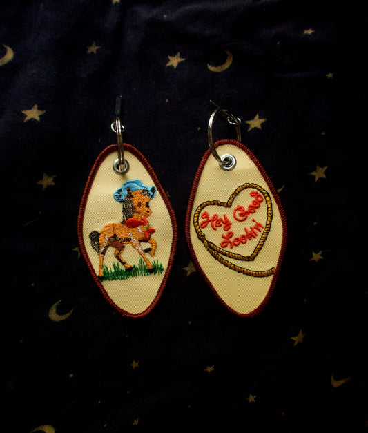 Horse Embroidered Keychain