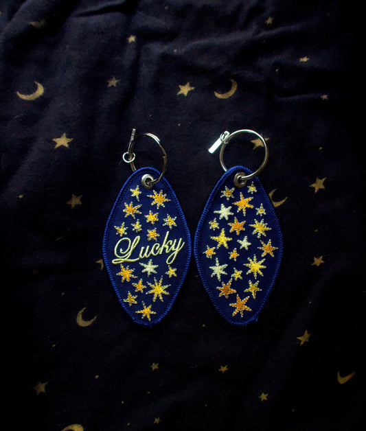 Lucky Stars Embroidered Keychain
