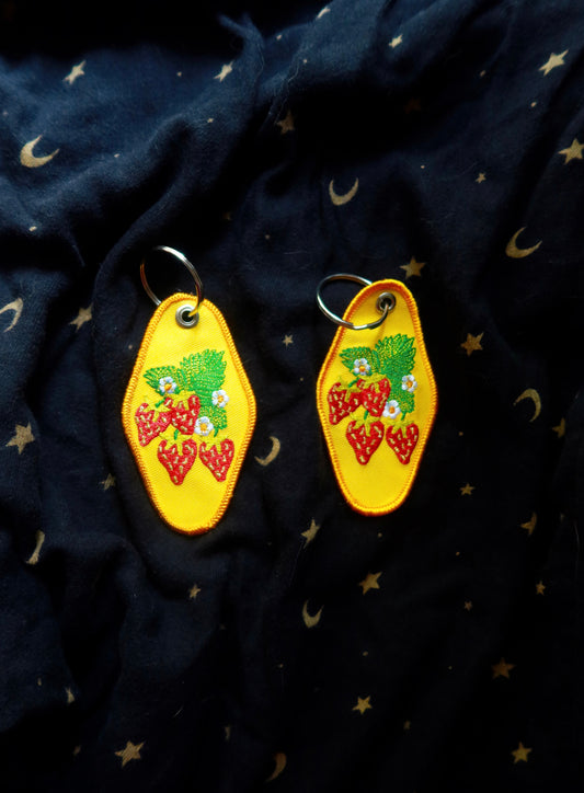 Strawberry Patch Keychain