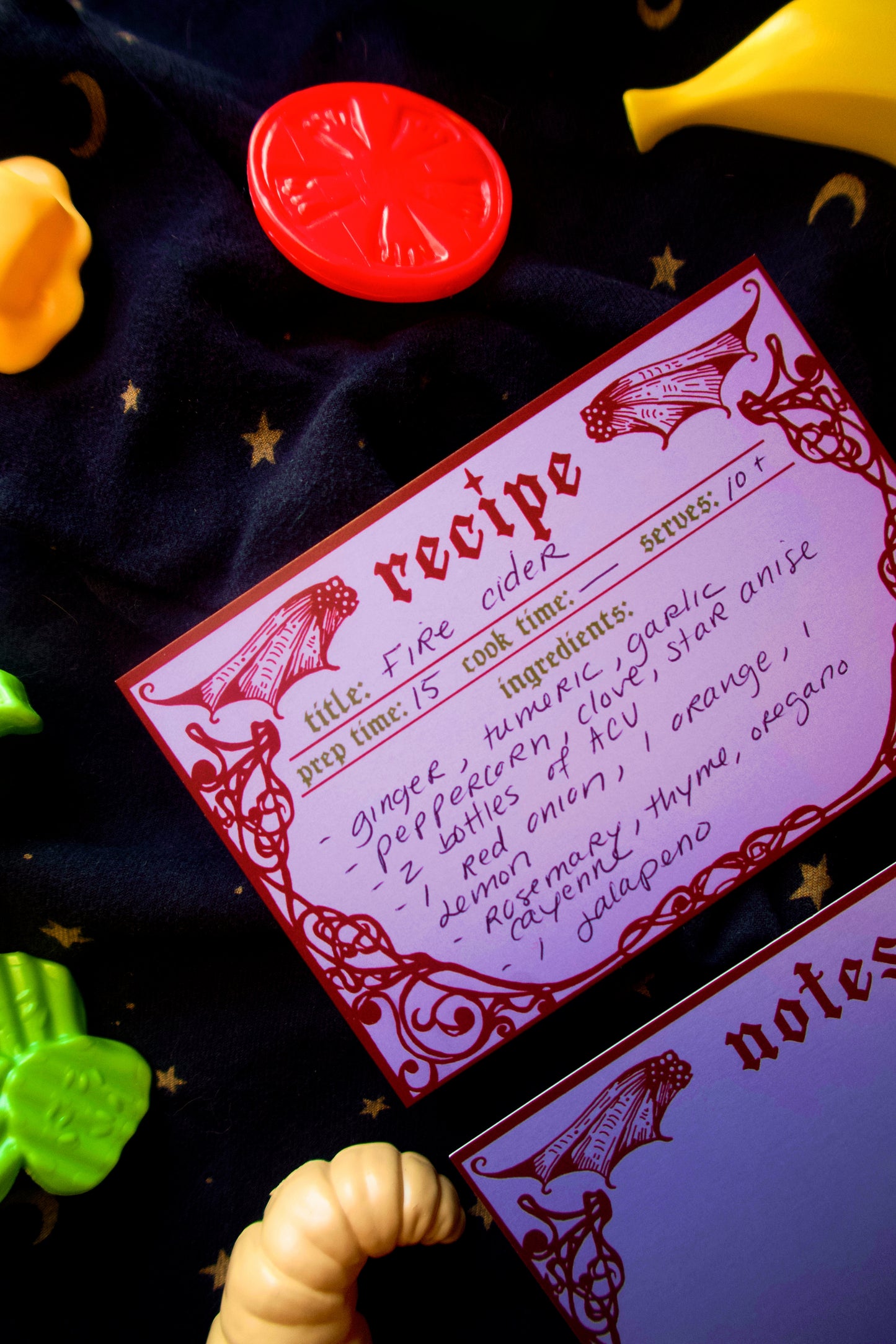 Gothic Recipe Cards