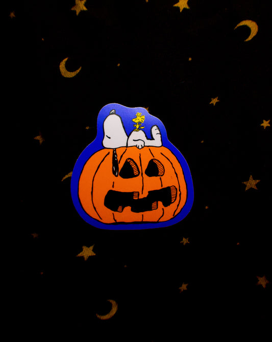 Pumpkin Snoopy Sticker