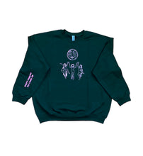 Load image into Gallery viewer, Moon Magic Crewneck in Forest Green
