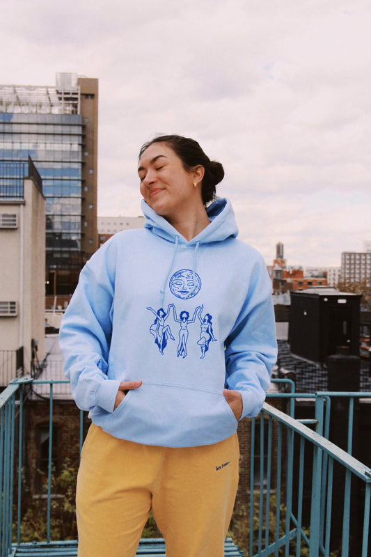 Moon Magic Hoodie in Baby Blue