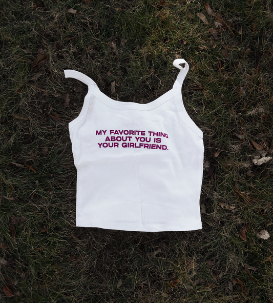 Girlfriend Tank in White