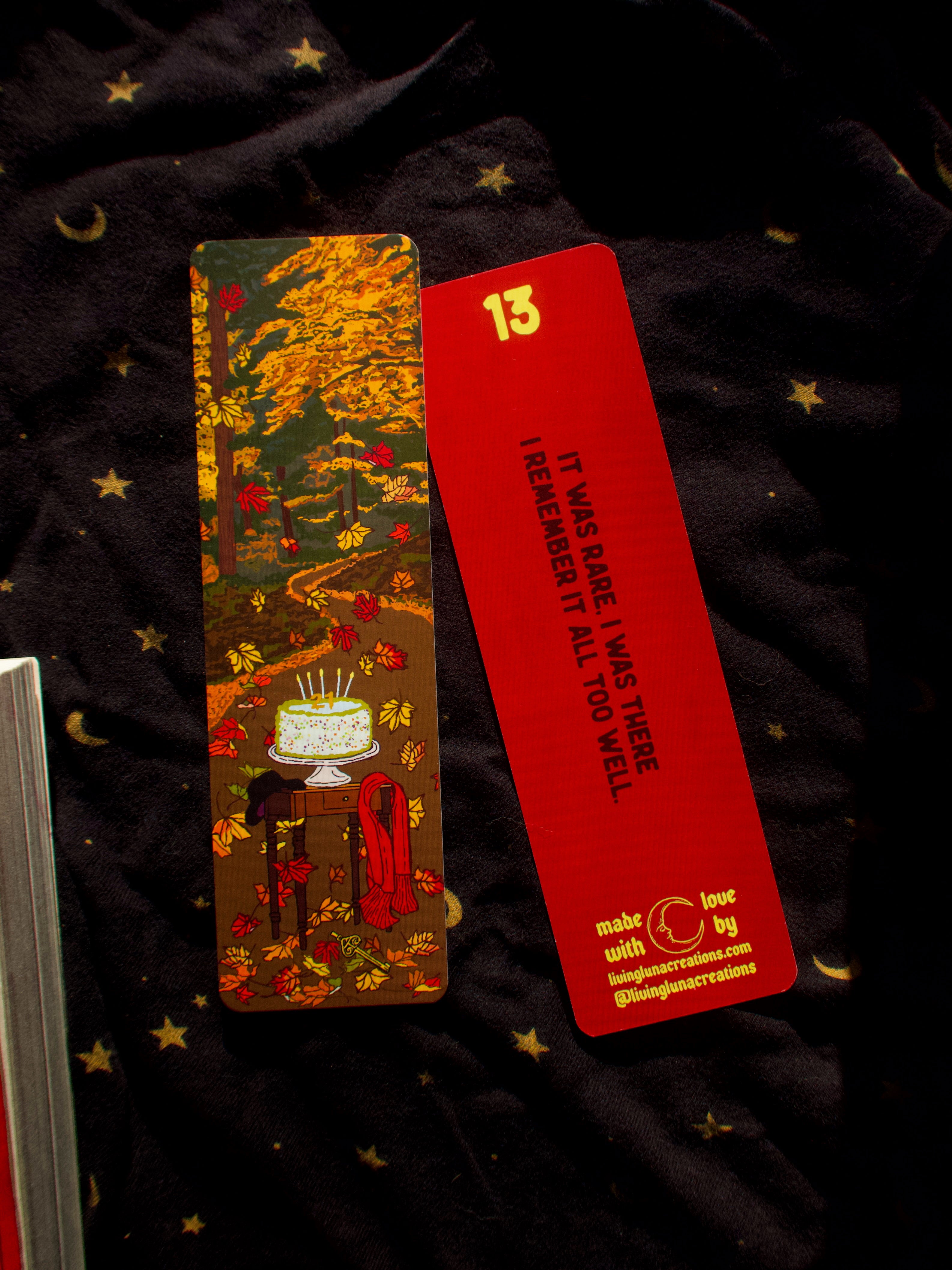 Bookmark Design Color:red Red Bookmark – LivingLunaCreations