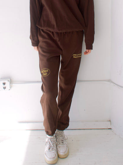 Self Love Sweatpants in Brown