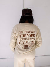 Load image into Gallery viewer, Self Love Crewneck in Cream
