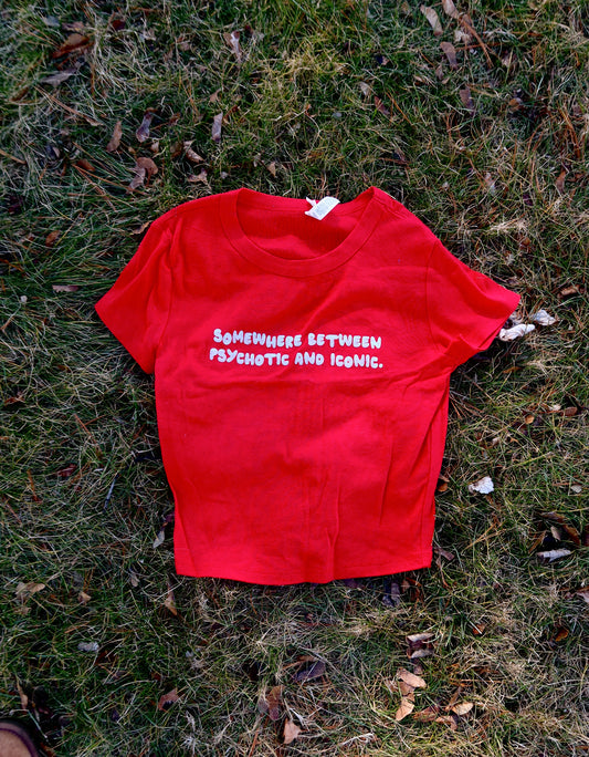 Psychotic Baby Tee in Red