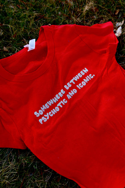 Psychotic Baby Tee in Red