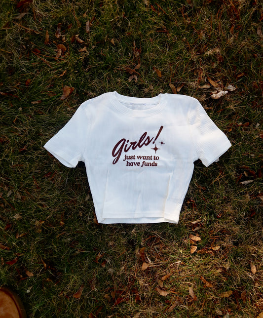 Funds Baby Tee in White